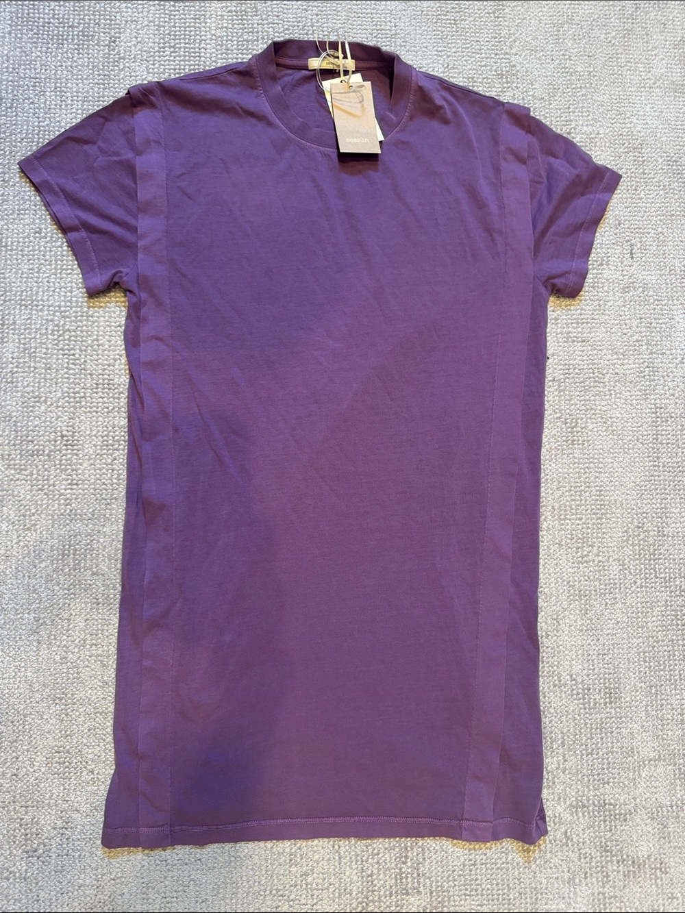 Sessun Short Sleeve Tunic Top in Deep Purple